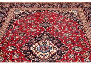 Tappeto Ardakan Medaglione Floreale Rosso Blu Scuro 197x312 Cm