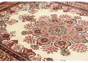 Tappeto Tabriz Medaglione Floreale Beige Blu 198x304 Cm