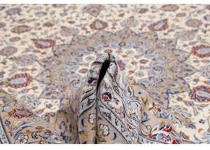 Tappeto Kashan Medaglione Floreale Avorio Beige 290x400 Cm