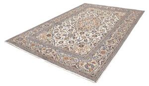 Tappeto Kashan Medaglione Floreale Avorio Blu 202x303 Cm