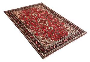 Tappeto Hamadan Stilizzato Rosso Avorio 108x155 Cm