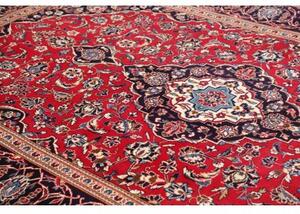 Tappeto Ardakan Medaglione Floreale Rosso Blu Scuro 197x312 Cm