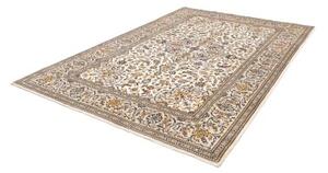 Tappeto Kashan Medaglione Floreale Avorio Blu Cobalto 204x300 Cm