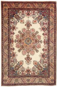 Tappeto Tabriz Medaglione Floreale Beige Blu 198x304 Cm