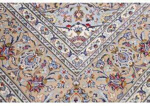 Tappeto Kashan Medaglione Floreale Avorio Beige 290x400 Cm