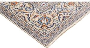 Tappeto Kashan Medaglione Floreale Avorio Blu 202x303 Cm