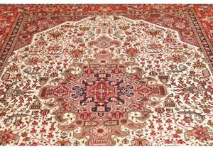 Tappeto Tabriz Stilizzato Rosso Avorio 202x298 Cm