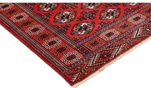 Tappeto Torkaman Stilizzato Rosso Blu Scuro 150x217 Cm