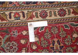 Tappeto Tabriz Medaglione Floreale Rosso Blu Scuro 204x300 Cm