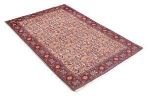 Tappeto Sarough Stilizzato Rosso Beige 102x150 Cm