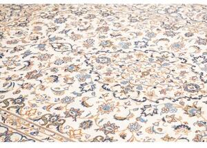 Tappeto Kashan Medaglione Floreale Avorio Blu Cobalto 200x294 Cm