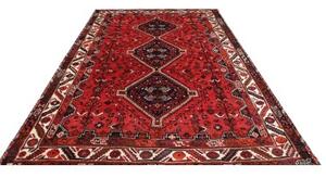 Tappeto Shiraz Stilizzato Rosso Blu Scuro 225x318 Cm