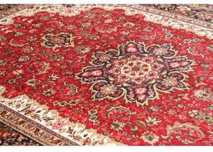 Tappeto Tabriz Medaglione Floreale Rosso Blu Scuro 200x300 Cm