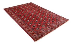 Tappeto Torkaman Stilizzato Rosso Blu Scuro 150x217 Cm