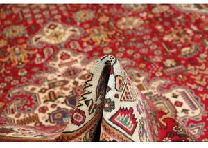 Tappeto Tabriz Stilizzato Rosso Rubino Blu Scuro 253x348 Cm
