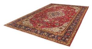 Tappeto Tabriz Stilizzato Rosso Rubino Blu Scuro 253x348 Cm
