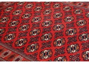 Tappeto Torkaman Stilizzato Rosso Blu Scuro 150x217 Cm