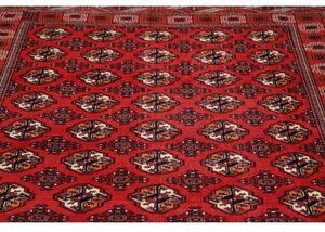 Tappeto Torkaman Stilizzato Rosso Blu Scuro 150x217 Cm