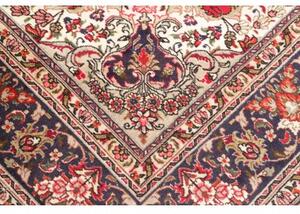 Tappeto Tabriz Medaglione Floreale Rosso Blu Scuro 200x300 Cm