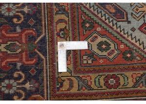 Tappeto Tabriz Stilizzato Rosso Rubino Blu Scuro 253x348 Cm