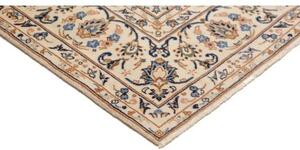 Tappeto Kashan Medaglione Floreale Avorio Blu Cobalto 200x294 Cm