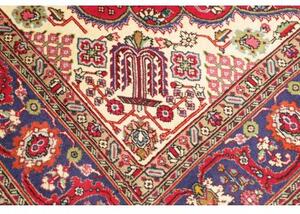 Tappeto Tabriz Medaglione Floreale Rosso Blu 197x292 Cm