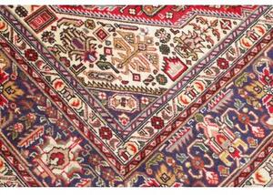 Tappeto Tabriz Stilizzato Rosso Blu 198x307 Cm