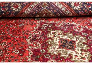 Tappeto Tabriz Medaglione Floreale Rosso Corallo Blu Scuro 200x293 Cm