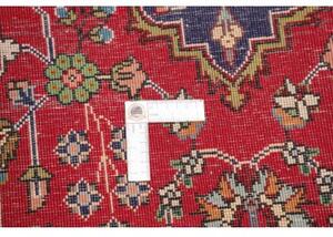 Tappeto Tabriz Medaglione Floreale Rosso Blu 197x292 Cm