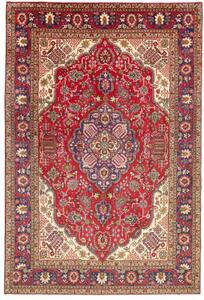 Tappeto Tabriz Medaglione Floreale Rosso Blu 197x292 Cm