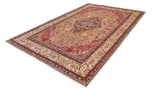 Tappeto Tabriz Stilizzato Beige Rosso Mattone 200x302 Cm