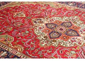 Tappeto Tabriz Stilizzato Rosso Blu Scuro 202x302 Cm