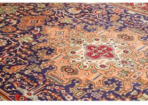 Tappeto Tabriz Stilizzato Blu Scuro Rosso 204x298 Cm
