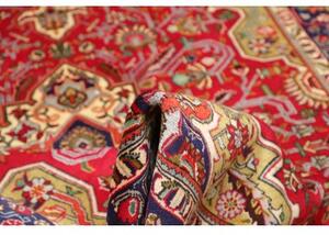 Tappeto Tabriz Stilizzato Rosso Blu Scuro 202x302 Cm