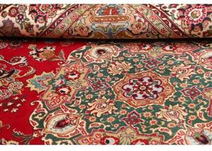 Tappeto Tabriz Medaglione Floreale Rosso Verde 222x292 Cm
