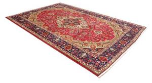 Tappeto Tabriz Stilizzato Rosso Blu Scuro 202x302 Cm