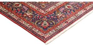 Tappeto Tabriz Medaglione Floreale Rosso Corallo Blu Scuro 200x293 Cm