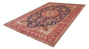 Tappeto Tabriz Medaglione Floreale Blu Notte Rosso 205x309 Cm