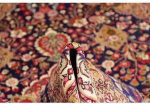 Tappeto Tabriz Medaglione Floreale Blu Notte Rosso 205x309 Cm