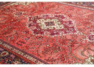 Tappeto Tabriz Medaglione Floreale Rosso Corallo Blu Scuro 200x293 Cm