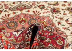 Tappeto Tabriz Medaglione Floreale Rosso Avorio 203x298 Cm