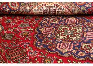 Tappeto Tabriz Medaglione Floreale Rosso Blu 197x292 Cm