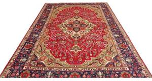 Tappeto Tabriz Stilizzato Rosso Blu Scuro 202x302 Cm
