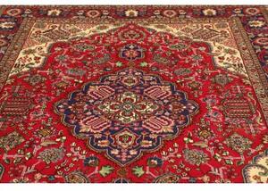 Tappeto Tabriz Medaglione Floreale Rosso Blu 197x292 Cm