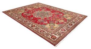 Tappeto Tabriz Medaglione Floreale Rosso Verde 222x292 Cm
