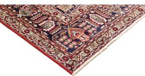 Tappeto Tabriz Stilizzato Rosso Blu Scuro 200x293 Cm