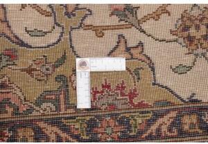 Tappeto Tabriz Medaglione Floreale Avorio Terracotta 198x294 Cm