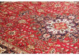 Tappeto Tabriz Stilizzato Rosso Blu Scuro 195x298 Cm