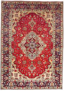 Tappeto Tabriz Stilizzato Rosso Blu 200x282 Cm