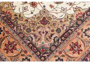 Tappeto Tabriz Medaglione Floreale Avorio Terracotta 198x294 Cm
